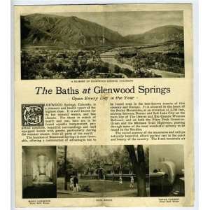  The Baths of Glenwood Springs 1920s Colorado Brochure Hot 