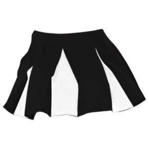   Pleat Cheerleaders Uniform Skirts BK/WH   BLACK/WHITE GIRL s   2XS