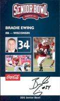 Bradie Ewing 2012 Senior Bowl Card Wisconsin  