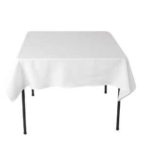  52 Inch Square Linen Tablecloth White