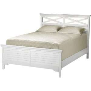  Plantation Cove White King Panel Bed