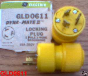 NEW GE GLD0611 PLUG 15 Amp 250 Volt L6 15P HBL4570C  