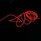 5FT EL Wire Neon Red Glow Music Sensor/Car Charger