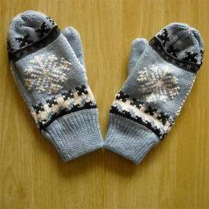 Lovely Snow Wool knitting girls winter gloves WAA08  