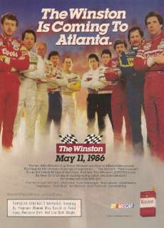 1986 WINSTON CIGARETTE ORIGINAL AD NASCAR D EARNHARDT  