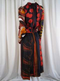 4895 Dolce Gabbana Dress Runway Silk 42 8 M #00047T  