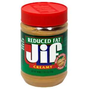 Jif Creamy Peanut Butter, Reduced Fat, Creamy, 18 oz  Fresh