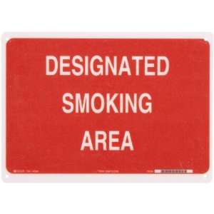   Smoking Sign, Legend Designated Smoking Area  Industrial