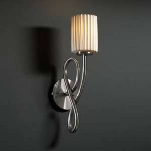 Justice Design Group POR 8911 10 CHKR MBLK Capellini Limoges 1 Light 