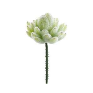  Faux 7.5 Mini Single Agave Cactus Flocked Green (Pack of 
