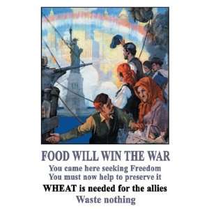  Food Will Win the War by C.E. Chambers 12x18 Kitchen 