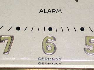 German Phinney Walker Windup Leather Travel Alarm Clock  