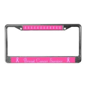  Fancy Breast Cancer Survivor Breast cancer License Plate 