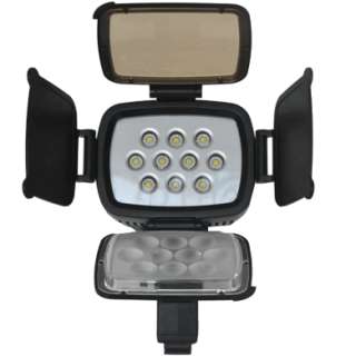 10 LED 5012 Video Light Lighting Kit for Camcorder Camera + battery 
