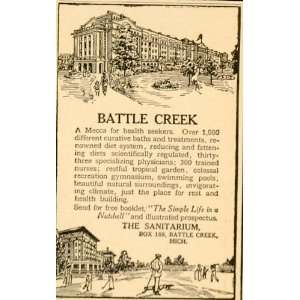  1916 Ad Battle Creek Sanitarium Health Resort Michigan 