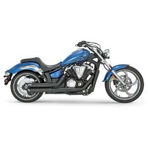  Vance & Hines Black Twin Slash Stagger Duals Slip Ons For 
