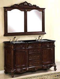   Bath Vanity Cabinet w/ Granite Top & Mirror # 5260 2pc   63  