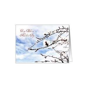  Happy Mothers Day to my wife, apricot tree flowers cards 