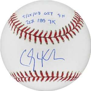  Clayton Kershaw MLB Baseball w/ 5/25/08 6IP 5H 2ER 1BB 7K 