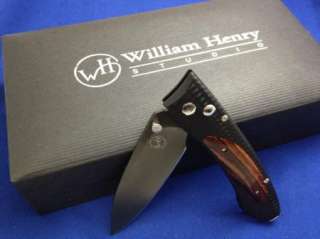 WILLIAM HENRY E6 1 EDC COCBOLO D2 ALUMINUM POCKET KNIFE USA NIB  