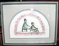 BUCKLEY MOSS SISTERS RIDE, MATTED AND FRAMED MINT  