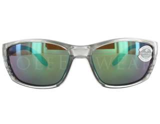   Del Mar Fisch Silver Green Polarized 580 Glass Lens Sunglasses  