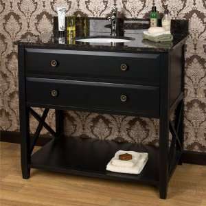  36 Clinton Vanity Cabinet   Cabinet Only   Black