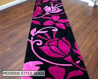 black purple pink modern hallway runner 60cm x 220cm 5ft