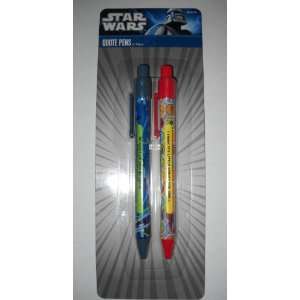  Star Wars 2 Pack Quote Pens (Blue/Red) Toys & Games