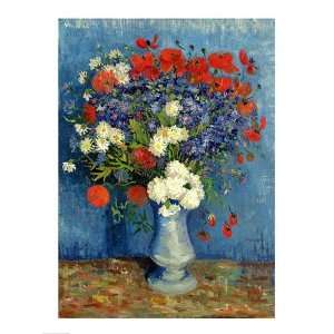  Still Life Vase with Cornflowers and Poppies, 1887 HIGH 