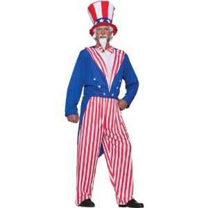   By Forum Novelties Inc Uncle Sam Adult Plus Costume / Red   Size Plus