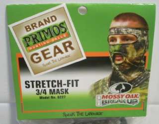   Stretch Fit Mossy Oak Break Up Camo Camouflage 3/4 Mask 6227  