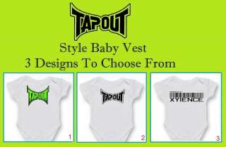 Tapout Cute Baby vest design funny gift bodysuit MMA onesie Romper 