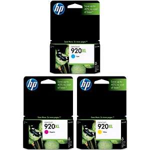   PACK HP GENUINE 920 XL Color Ink (RETAIL BOX) 920XL 6500 6500A  