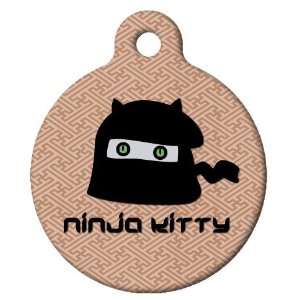   Tag Art Custom Pet ID Tag for Cats   Ninja Kitty   Small   .875 inch