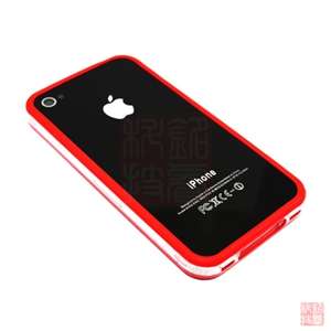 9x TPU Bumper Frame Silicone Skin Case W/ Side Button for iPhone 4S 4G 