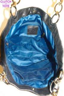 Coach 16815 Kristin Elevated Black Leather XL N/S Tote Handbag  