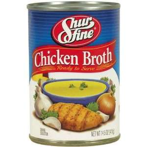 Shurfine Chicken Broth   24 Pack  Grocery & Gourmet Food