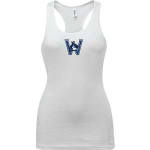 Westfield State Owls White Womens Logo Tank Top Sports 