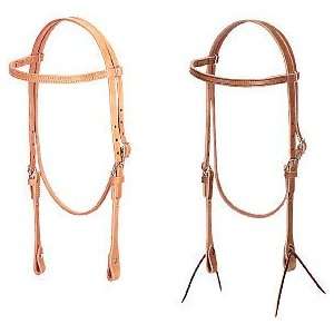   LEATHER HEADSTALL BRIDLE HORSE TACK WESTERN DARK