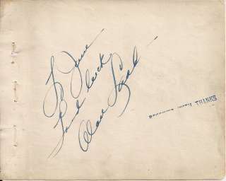 Alan Ladd signed 6x5 autoraph album page  