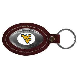  West Virginia Leather Football Key Tag