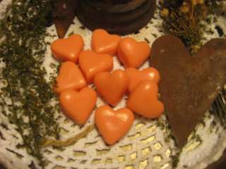 Primitive Valentine Heart Wax Tarts ~Peaches n Cream  