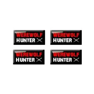  Werewolf Hunter   Werewolves   3D Domed Set of 4 Stickers 