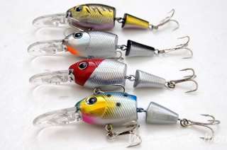 Wholesale 5pcs 75mm Double Jointed Baits Fishing Lures  
