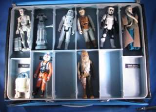 Kenner Star Wars Figure Collectors Case & (9) Figure Toy Lot Luke R2 