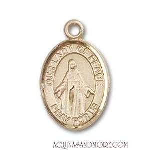 Our Lady of Peace Small 14kt Gold Medal Jewelry