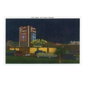  Las Vegas, Nevada, Exterior View of Club Bingo Giclee 