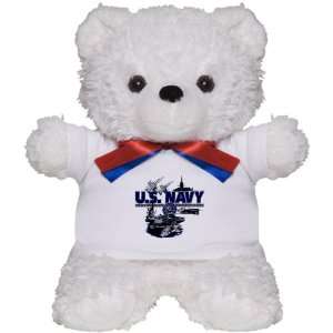 Teddy Bear White US Navy with Aircraft Carrier Planes Submarine and 