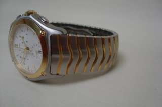 Ebel Mens 18k 750 Gold Bezel 1251F41 Chronograph Watch  